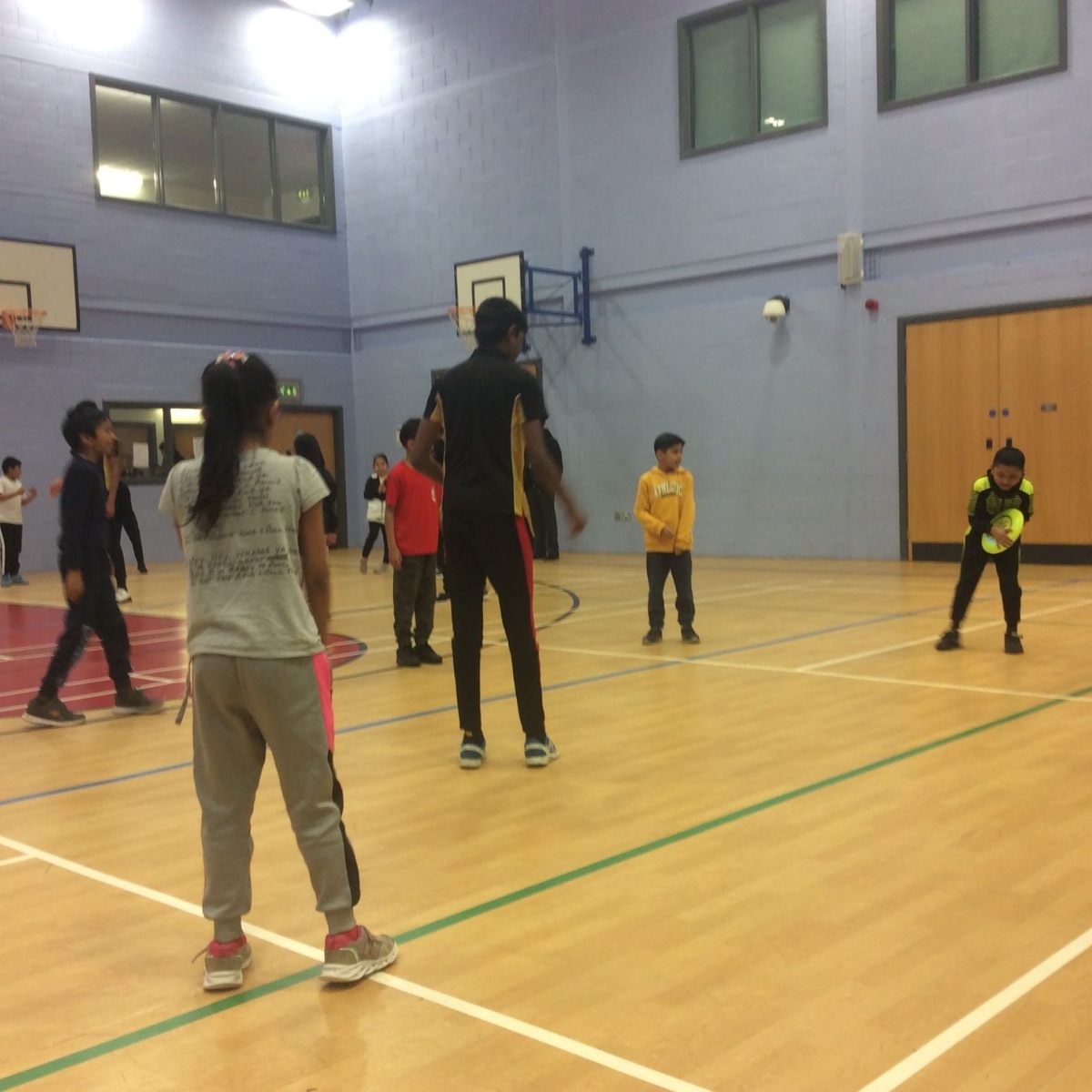 Frisbee fun! Rushey Mead Primary School