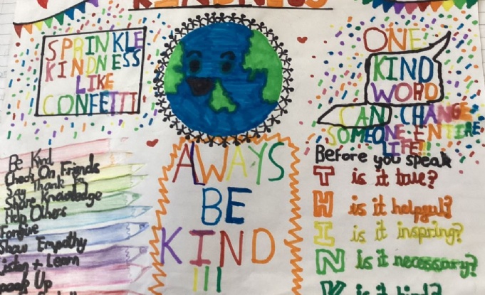 Kindness Poster Drawing For Kids